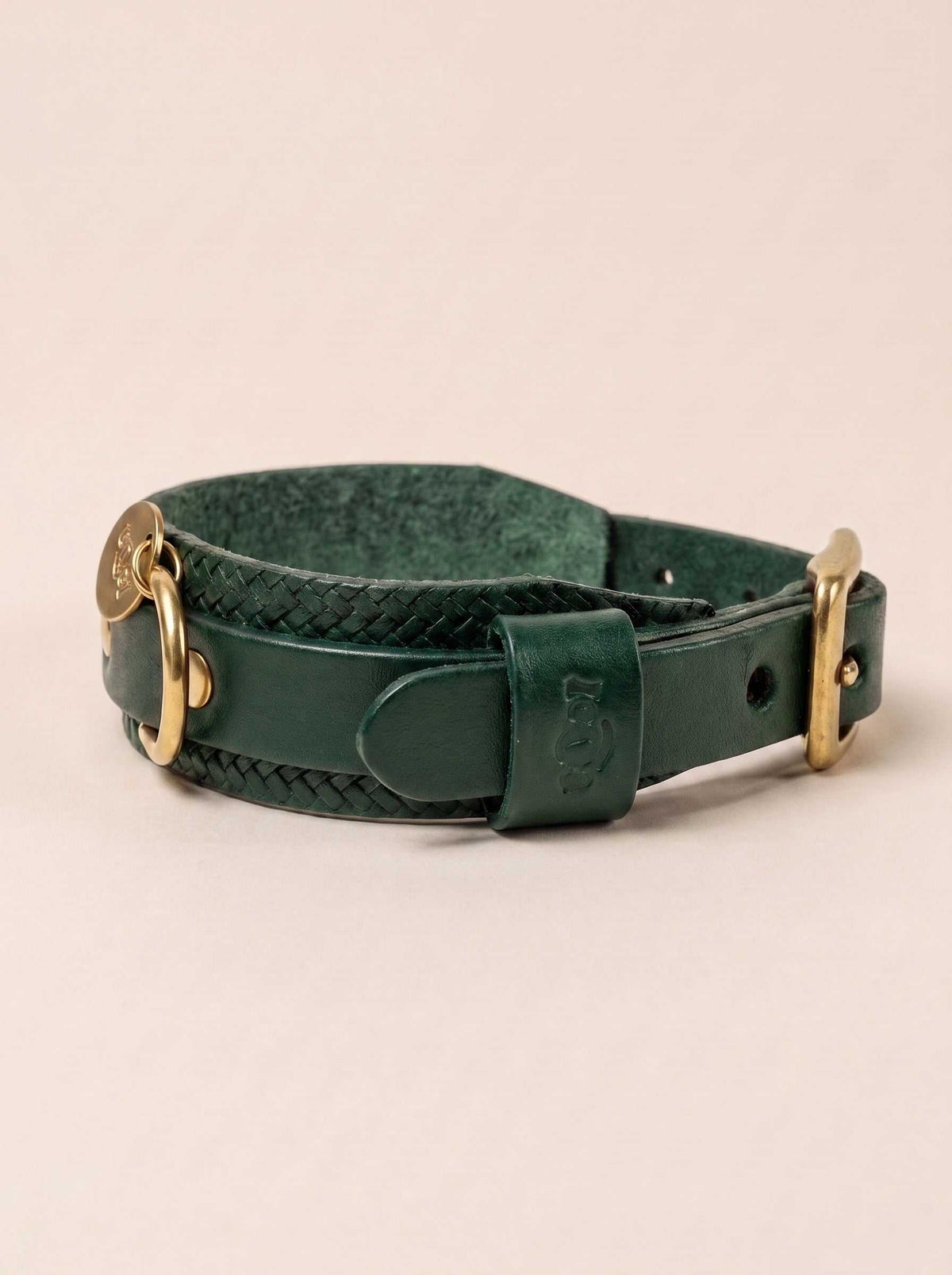 Collar de cuero Galant Green