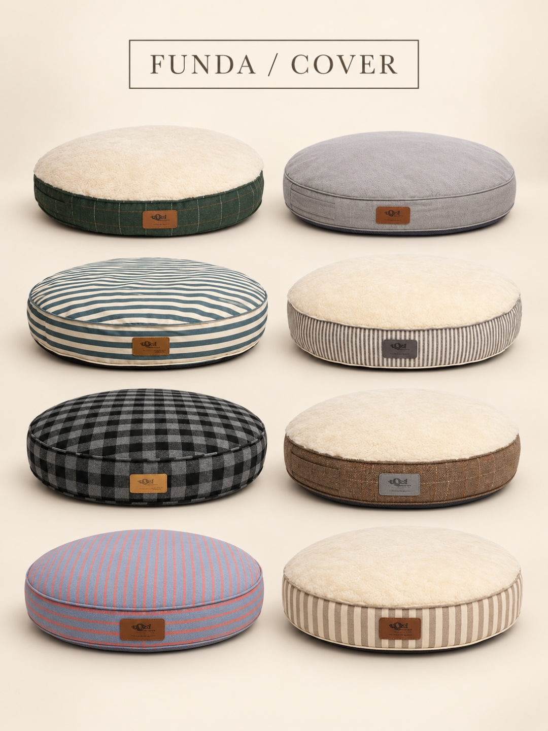 Round dog bed covers
