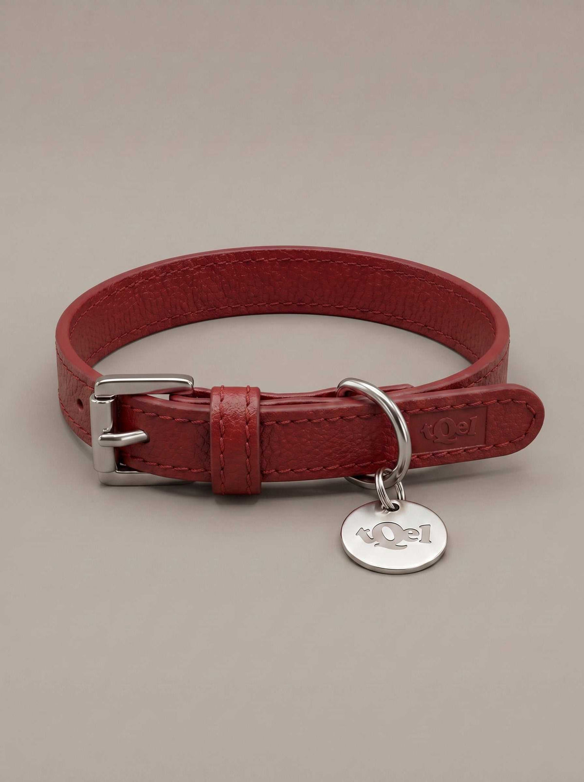 Collar de piel Marsala
