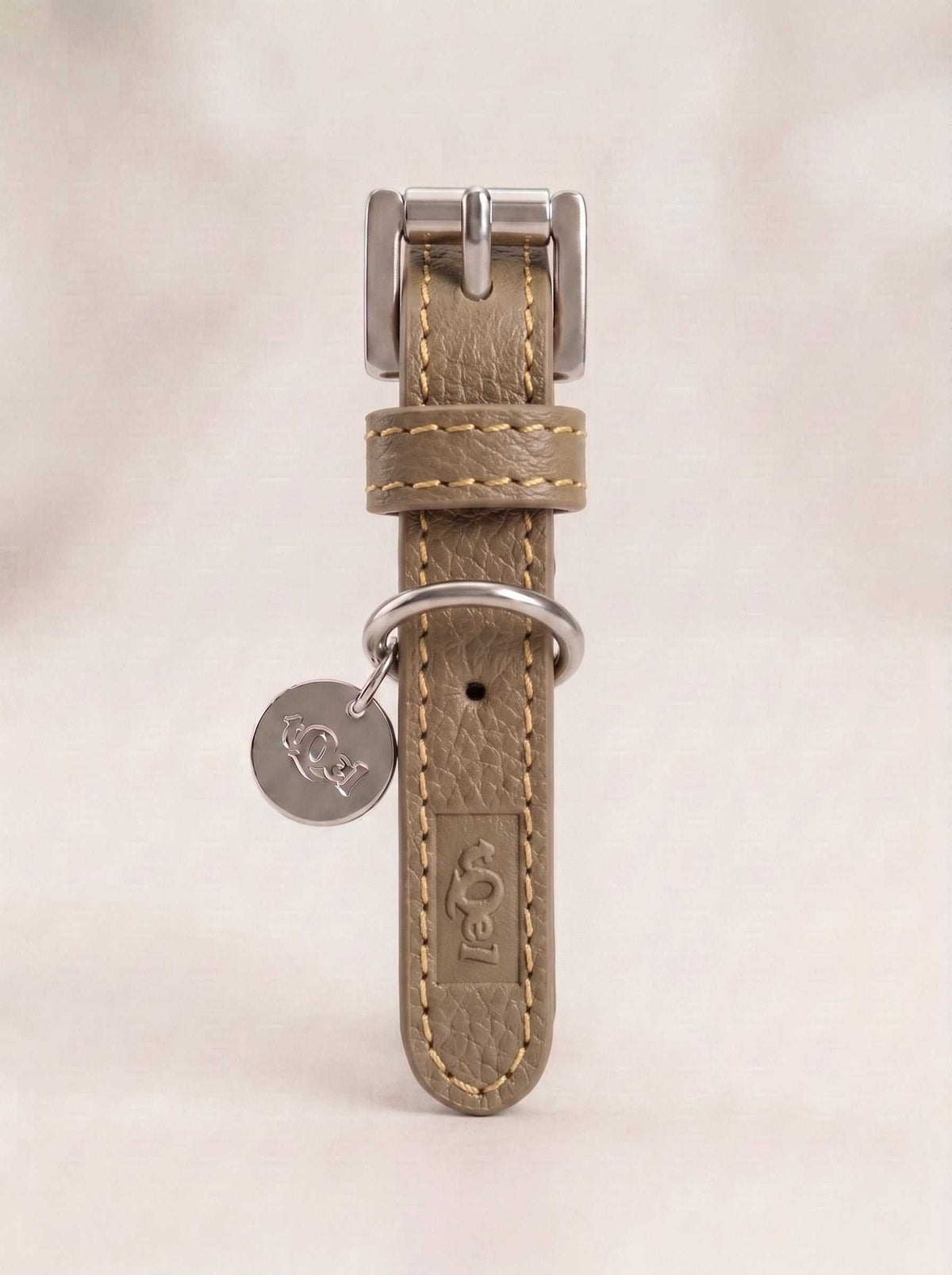 Collar de piel Taupe