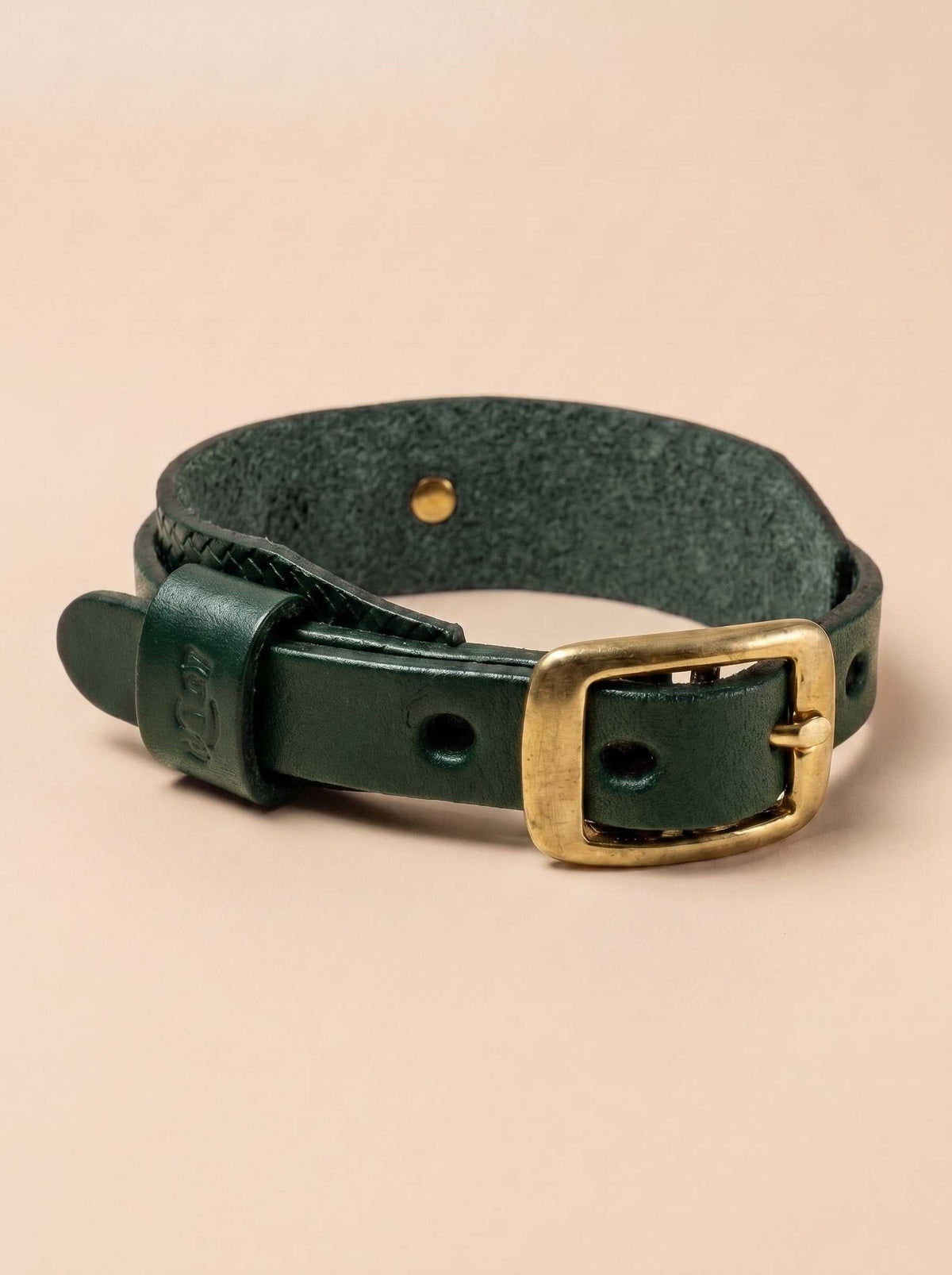 Collar de cuero Galant Green